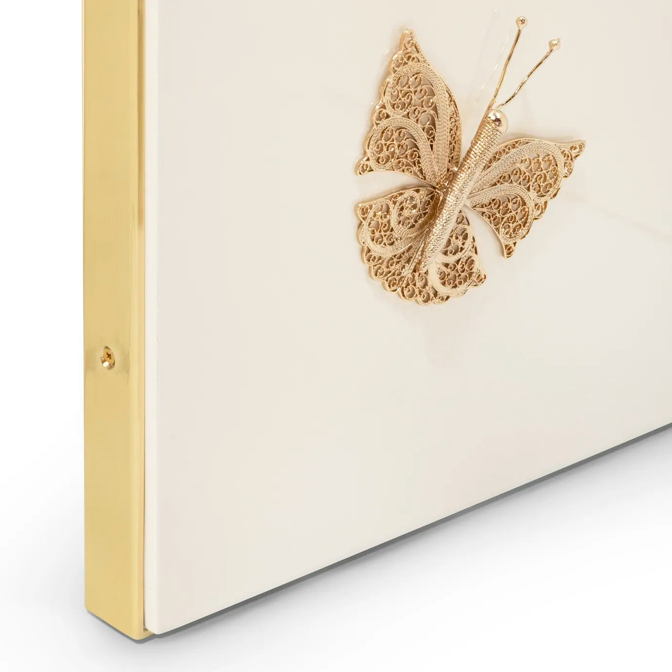 Euphoria Cream Lacquer Metal Frame Screen