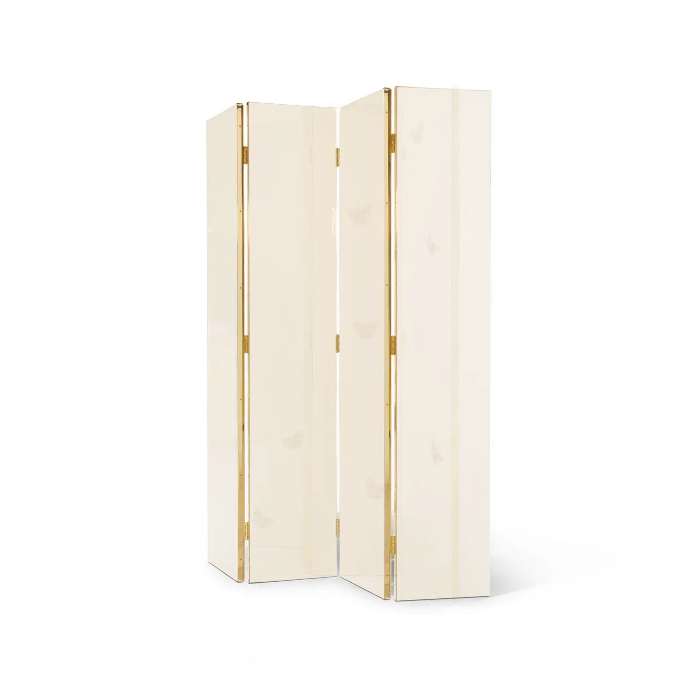 Euphoria Cream Lacquer Metal Frame Screen