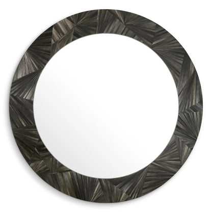 Mirror Cassara Straw Marquetry Charcoal