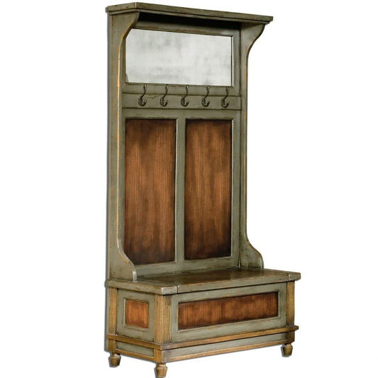 Uttermost Distressed Charcoal Riyo Hall Tree