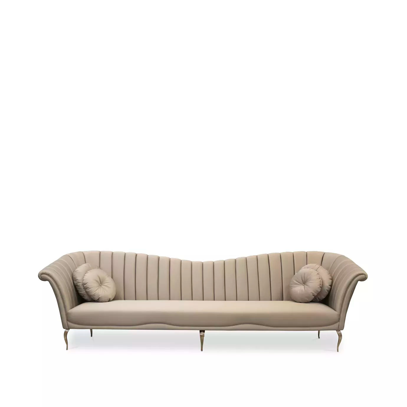 Long Caprichosa Metal Base Sofa