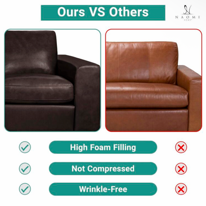 Oversized Genuine Leather 3 Seater Sofa