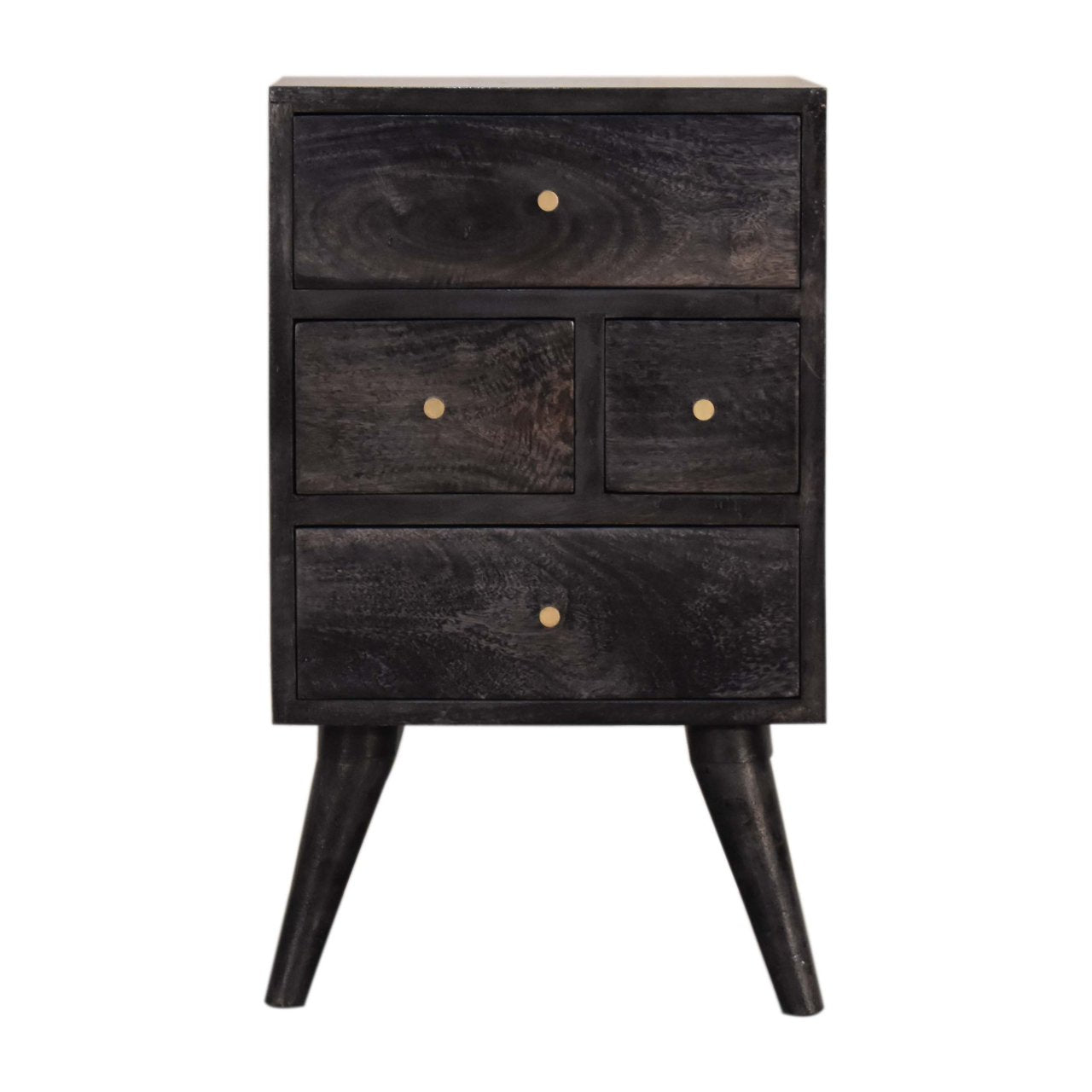 4 Drawer Multi Chestnut Nightstand