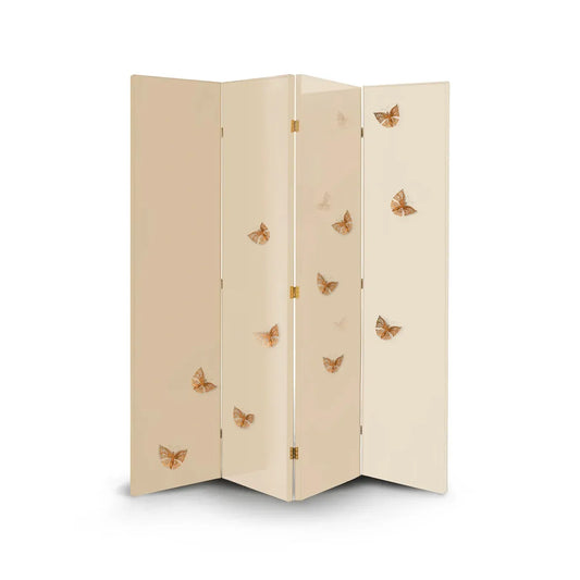 Euphoria Cream Lacquer Metal Frame Screen