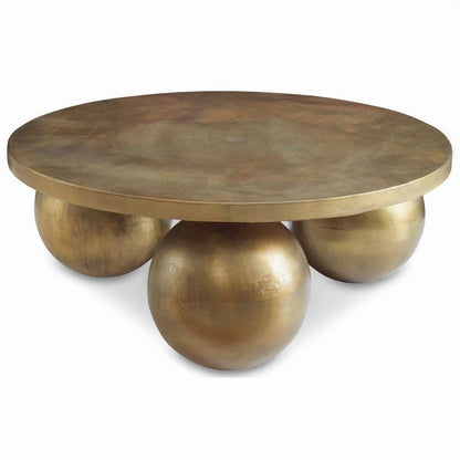 Uttermost Triplet Antique Brass Coffee Table