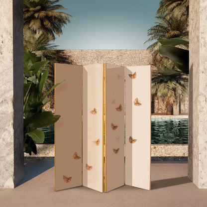 Euphoria Cream Lacquer Metal Frame Screen