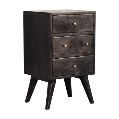4 Drawer Multi Chestnut Nightstand