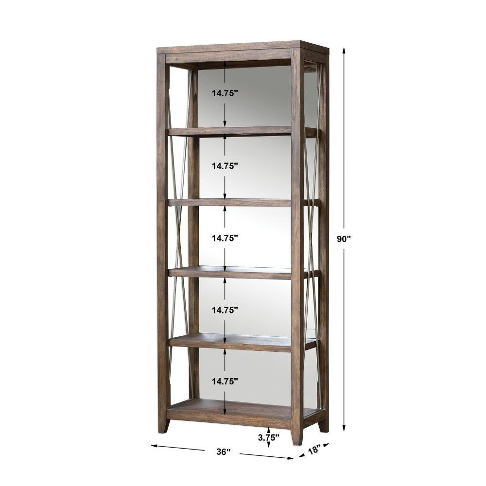 Uttermost Delancey Weathered Oak Etagere