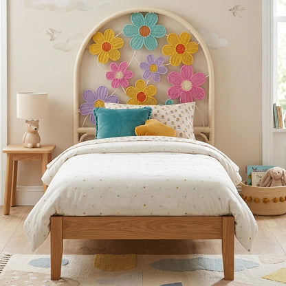 Belle Floral Rattan Headboard