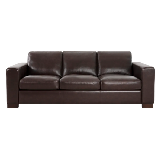 Oversized Genuine Leather 3 Seater Sofa