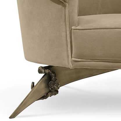 Colette Floral Metal Base Sofa