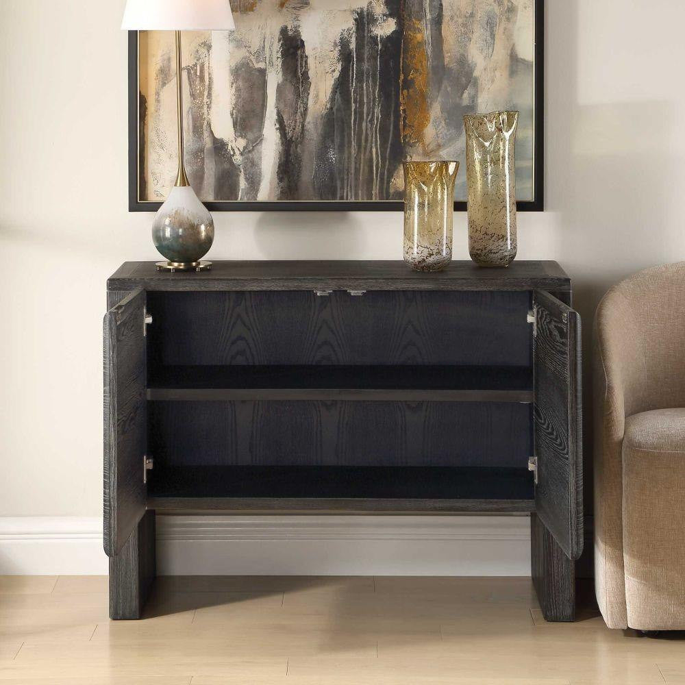 Uttermost Dark Stain 2 Door Cabinet