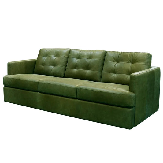 MOSS GREEN Sofa | Genuine Italian Leather