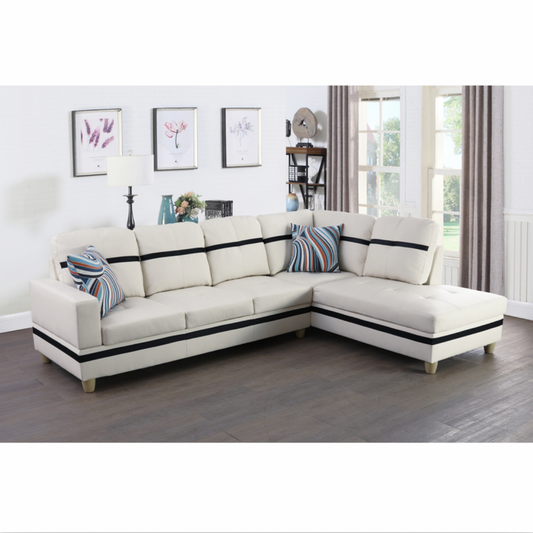 L Shape Sectional Sofa Sets With Pillows