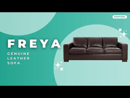 Oversized Genuine Leather 3 Seater Sofa